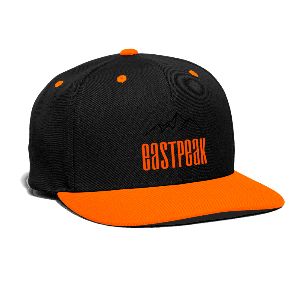 Kontrast Snapback Cap - Schwarz/Neonorange