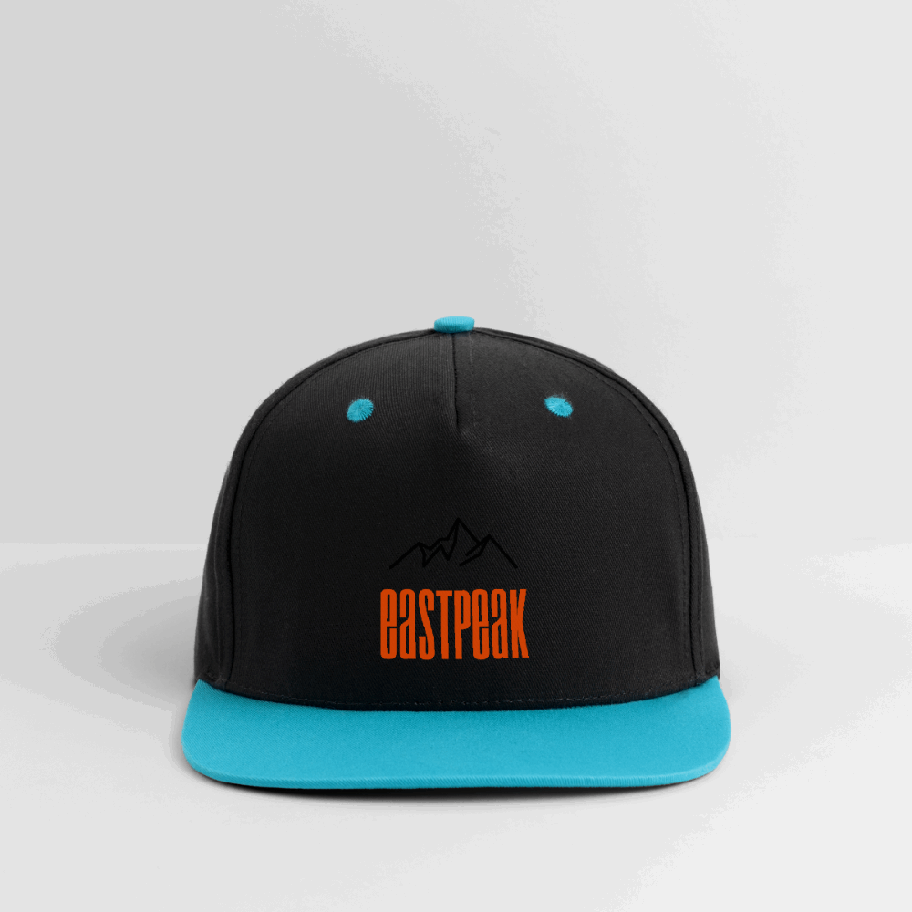 Kontrast Snapback Cap - Schwarz/Türkis