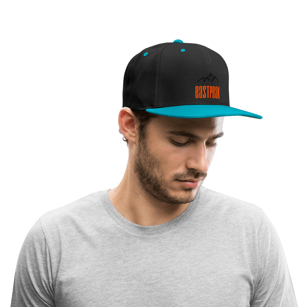Kontrast Snapback Cap - Schwarz/Türkis