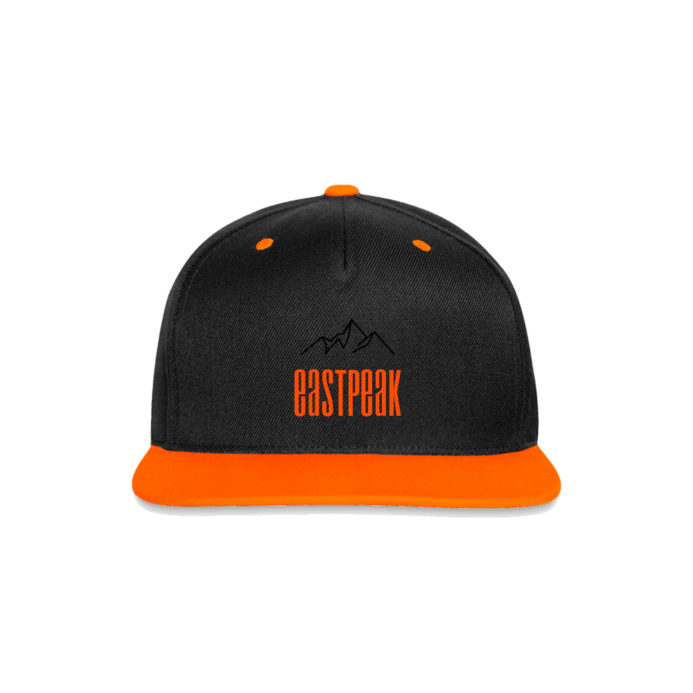Kontrast Snapback Cap - Schwarz/Neonorange