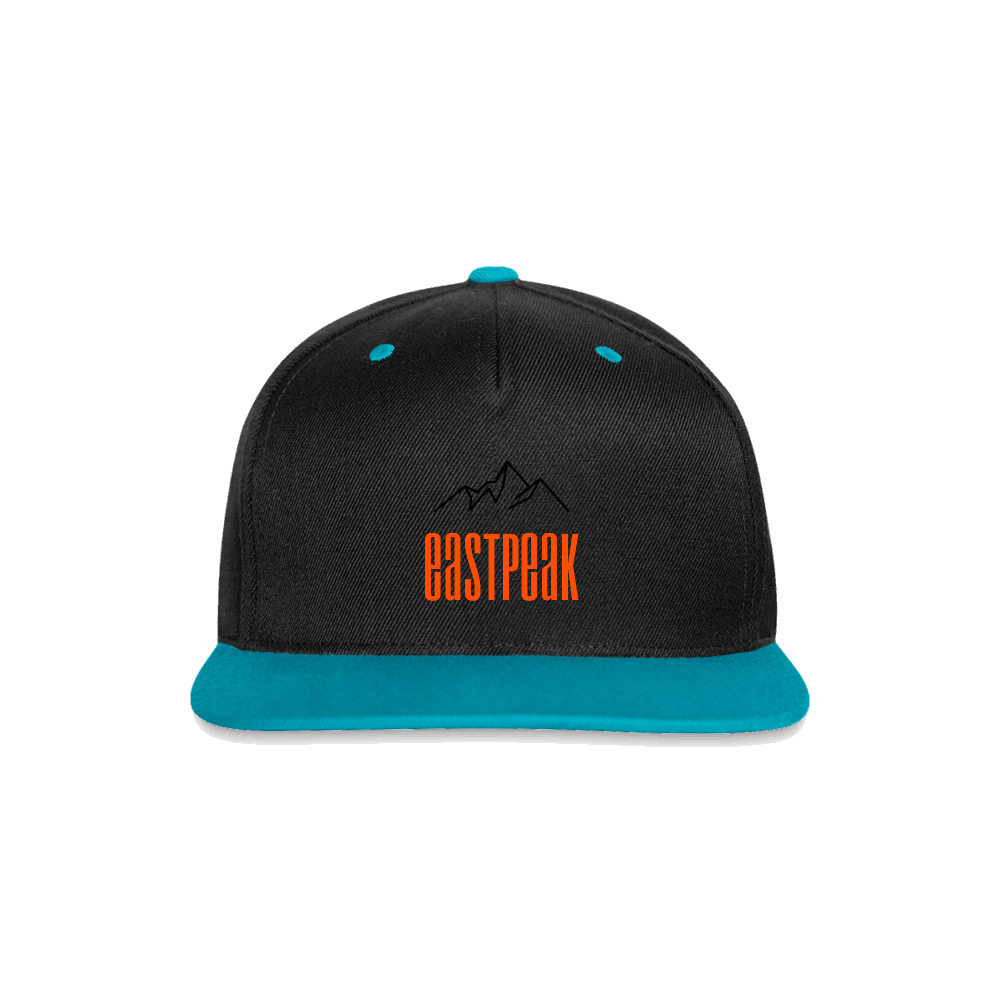 Kontrast Snapback Cap - Schwarz/Türkis