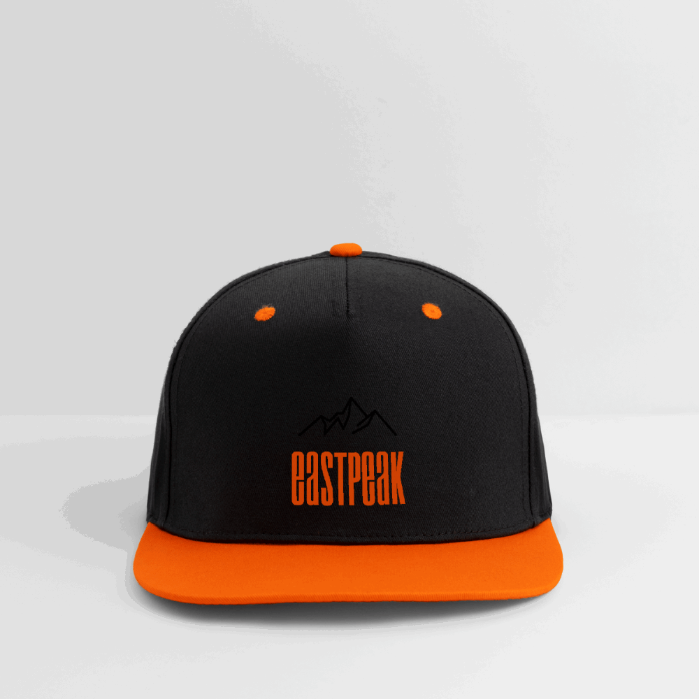Kontrast Snapback Cap - Schwarz/Neonorange