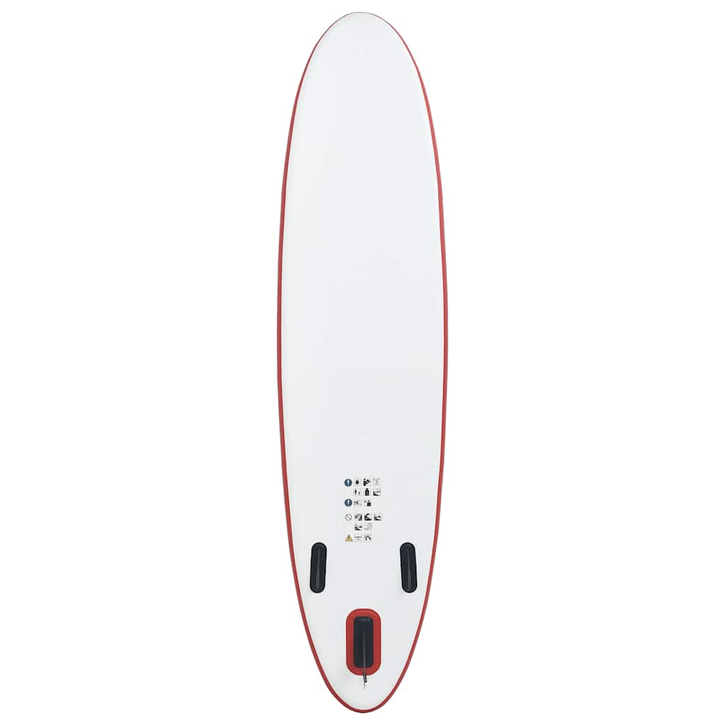 Stand Up Paddle Board SUP Aufblasbar Rot und Weiß