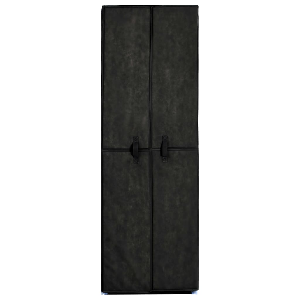 Schuhschrank Schwarz 60x30x166 cm Stoff