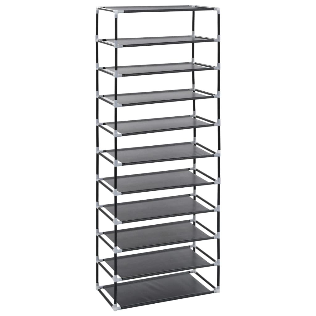 Schuhschrank Schwarz 60x30x166 cm Stoff