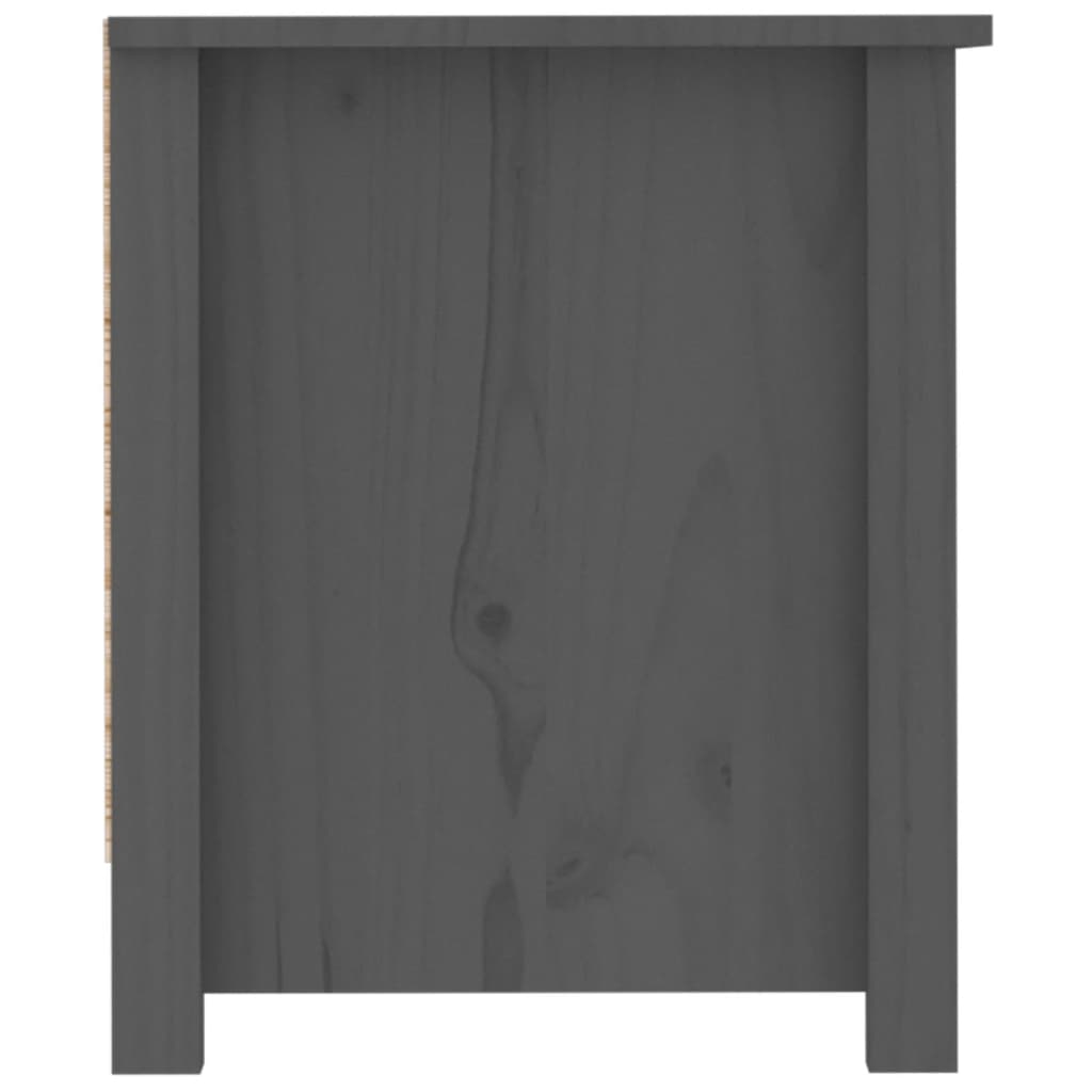 Schuhschrank Grau 110x38x45,5 cm Massivholz Kiefer