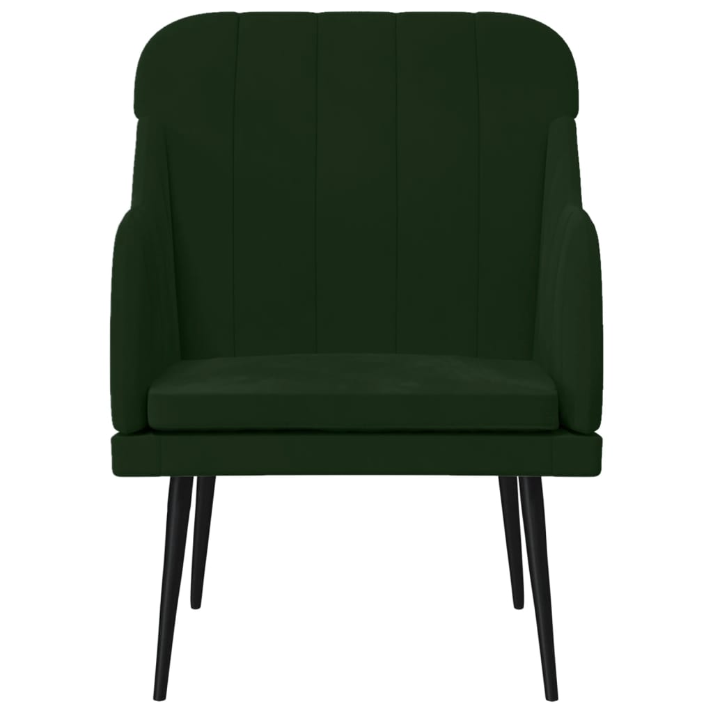 Sessel Dunkelgrün 63x76x80 cm Samt