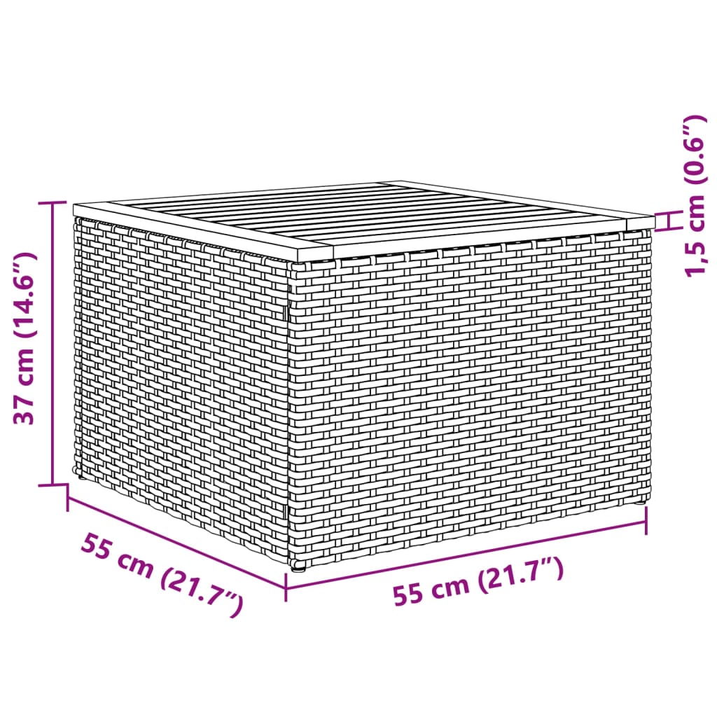 2-tlg. Garten-Sofagarnitur mit Kissen Schwarz Poly Rattan
