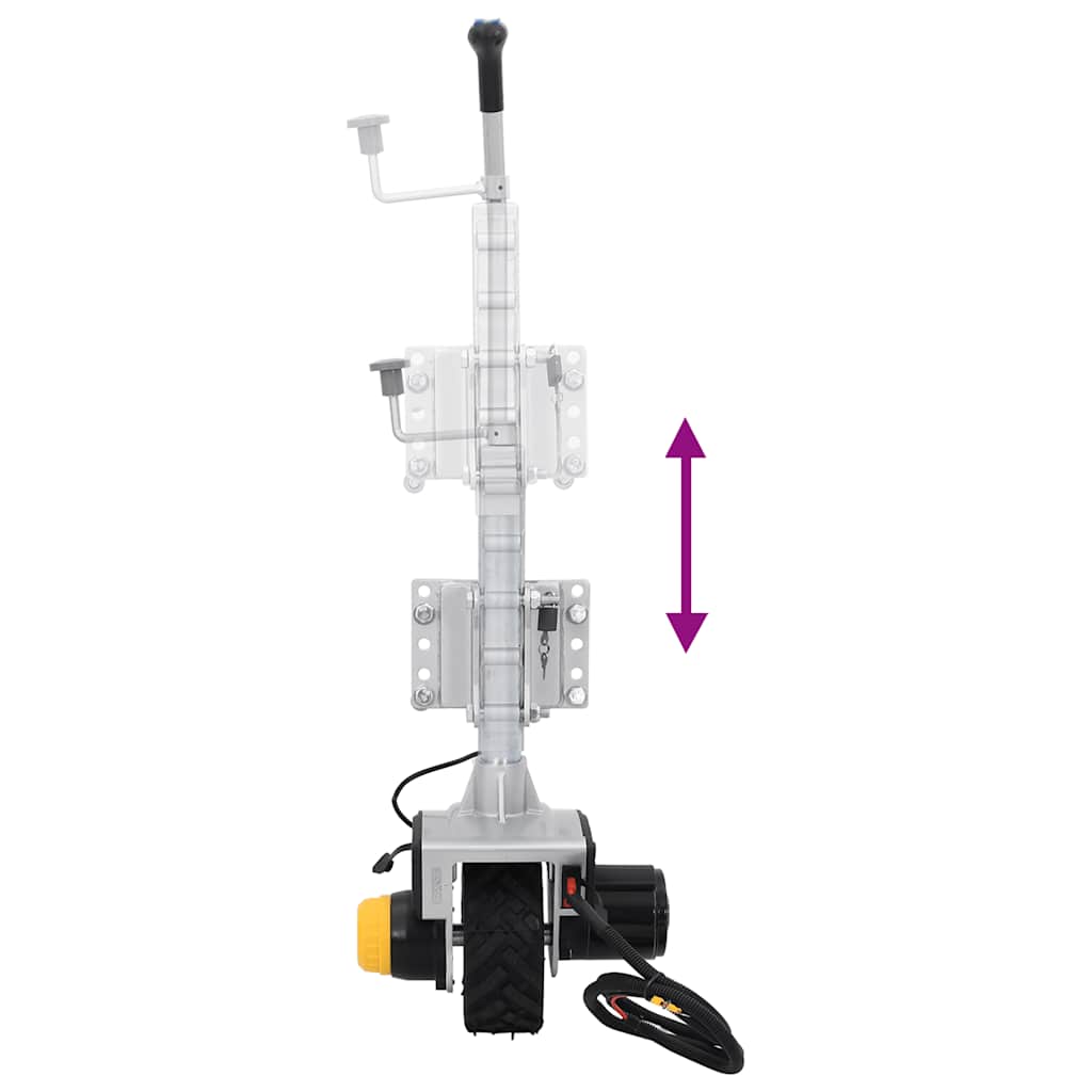 Stützrad für Anhänger 12 V 550 W Aluminium