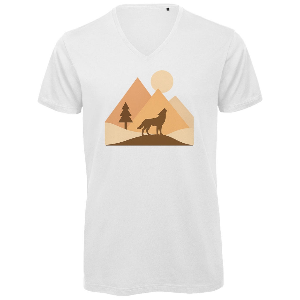 Herren Premium Bio V-Neck T-Shirt Wulf
