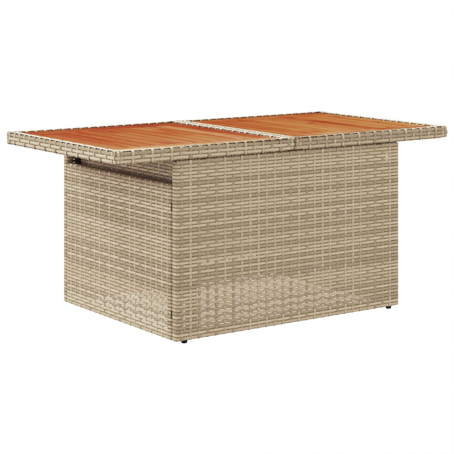 Set aus 5 Teilen Naturbeige Synthetisches Rattan, Polyester
