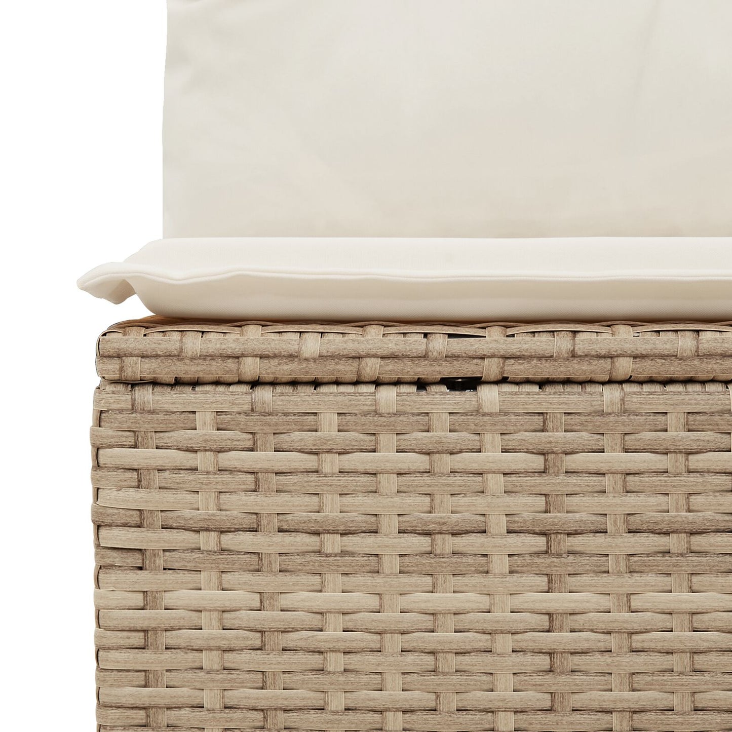 Set aus 5 Teilen Naturbeige Synthetisches Rattan, Polyester