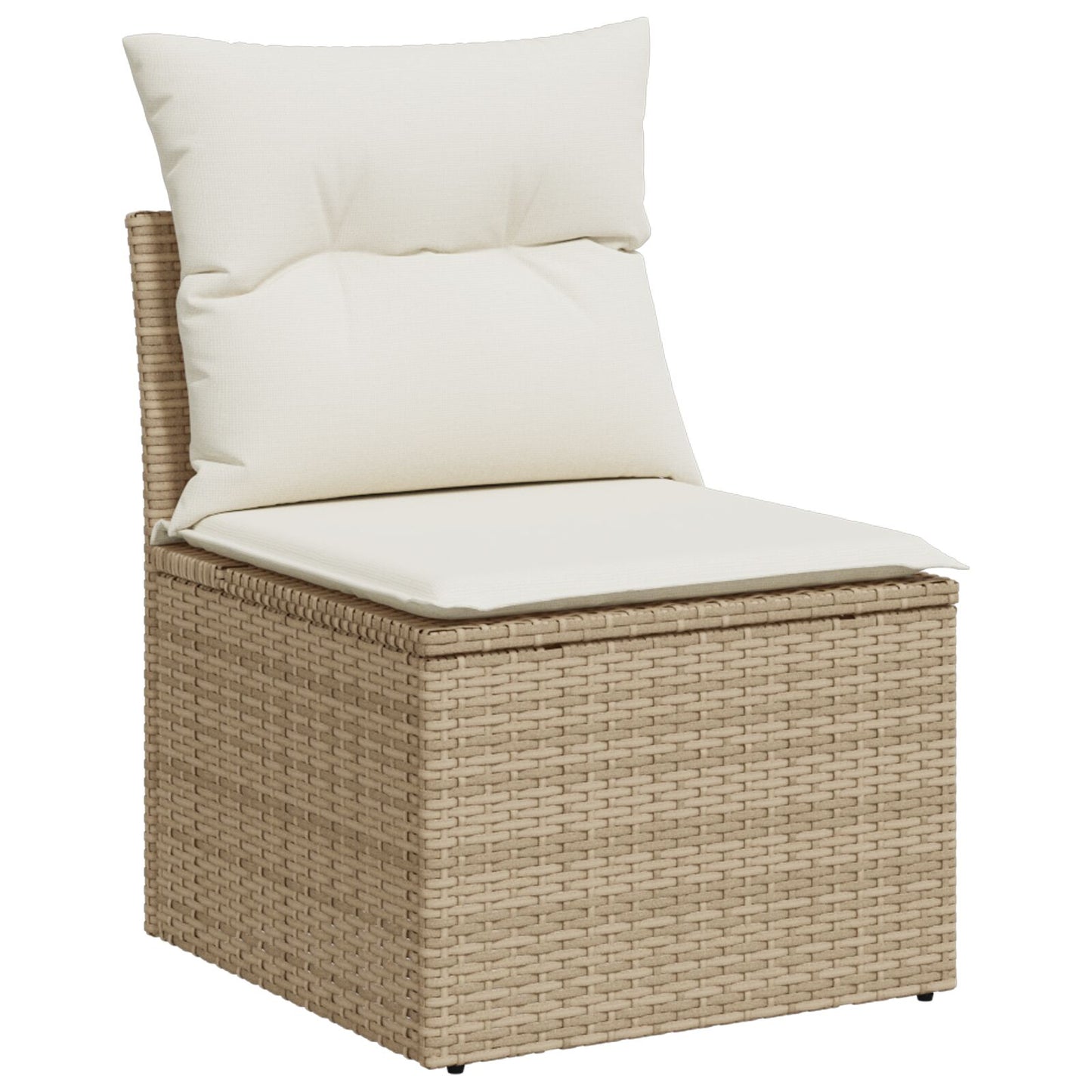 Set aus 5 Teilen Naturbeige Synthetisches Rattan, Polyester