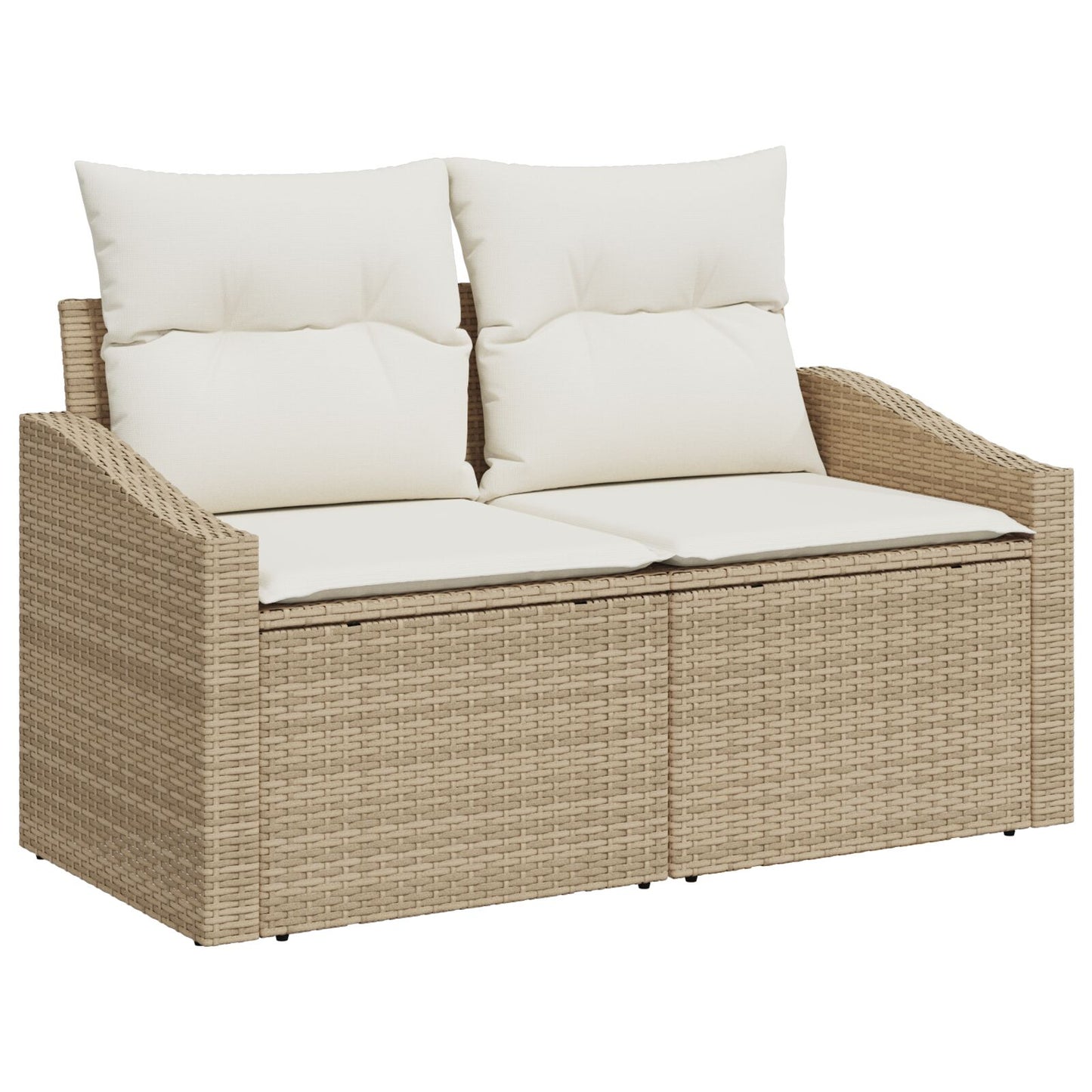 Set aus 5 Teilen Naturbeige Synthetisches Rattan, Polyester
