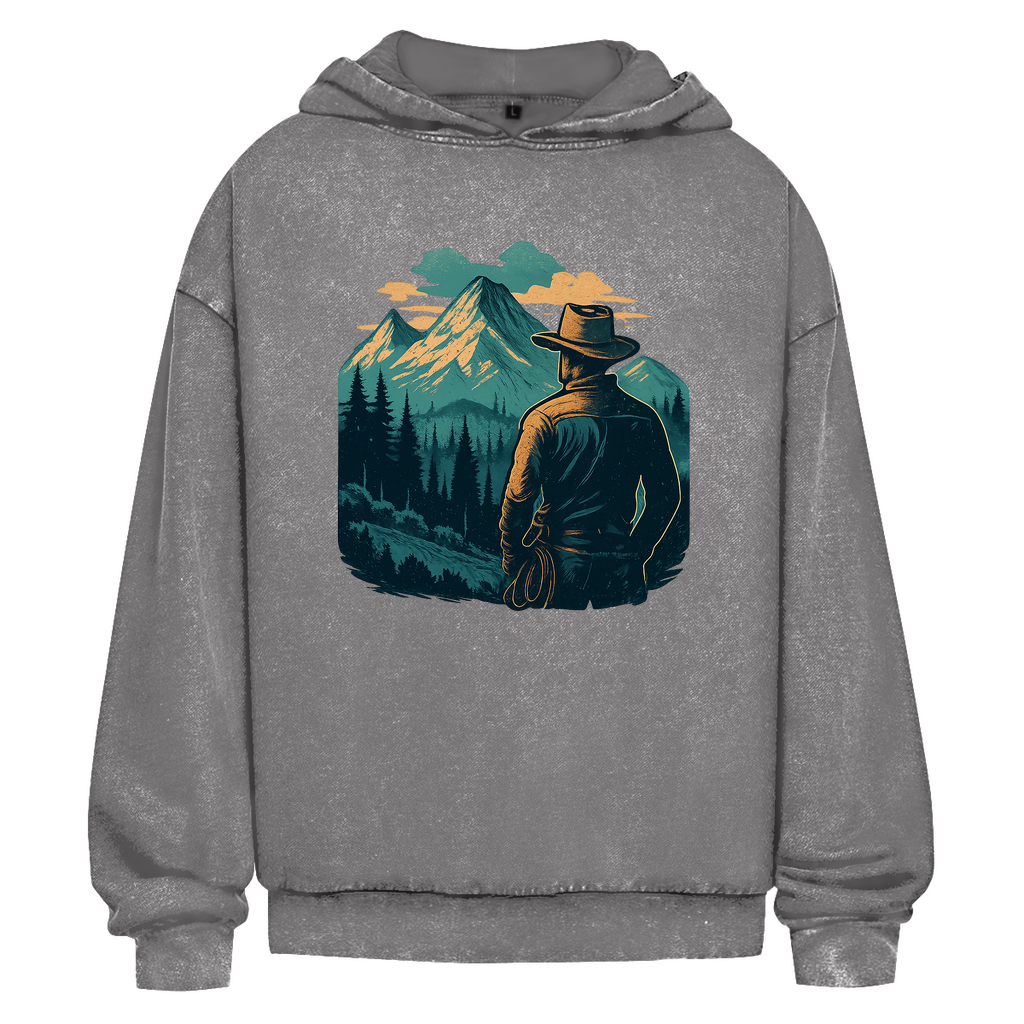 Oversize Washed Hoodie Cowboy