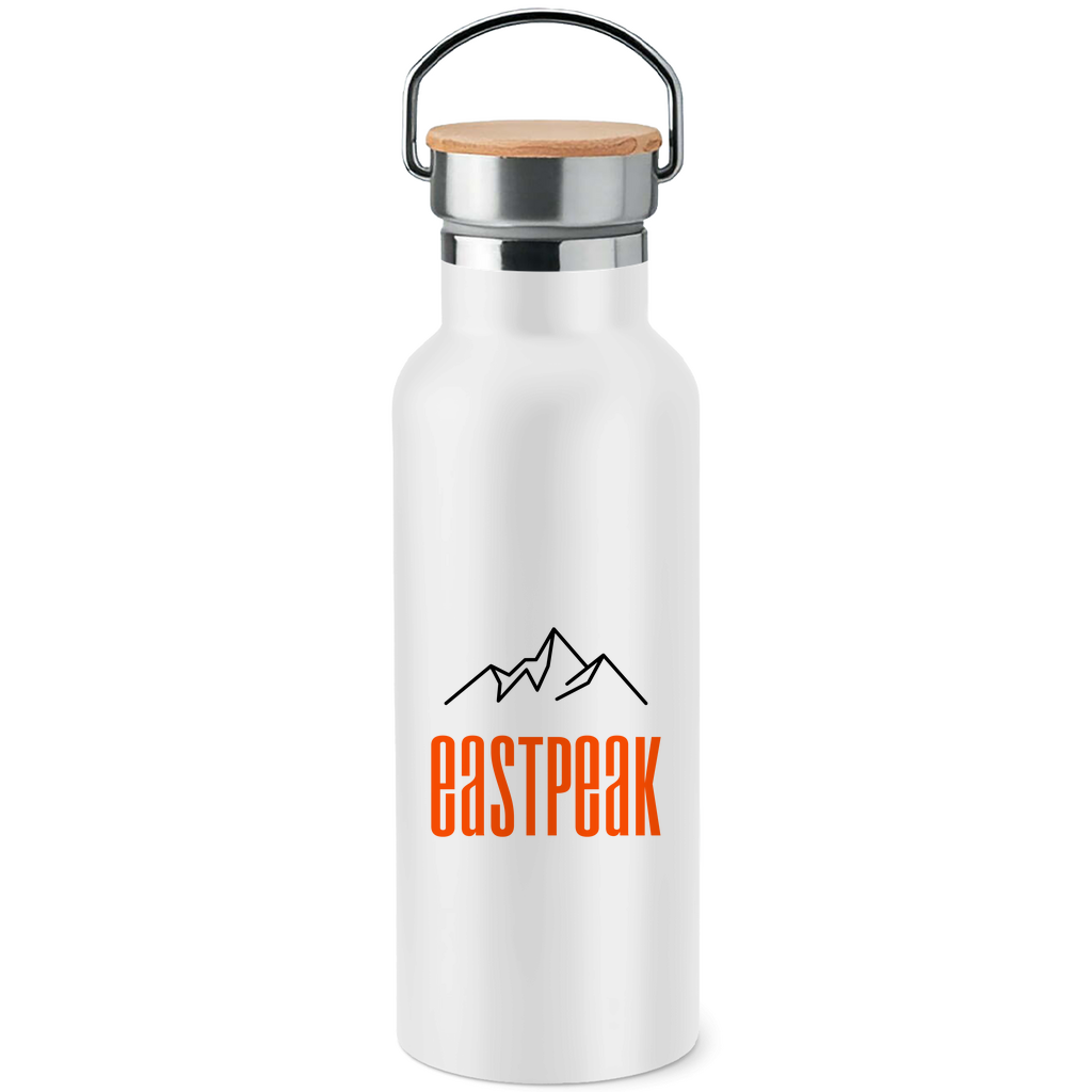 Edelstahl-Trinkflasche mit Bambusdeckel Cowboy - 500ml