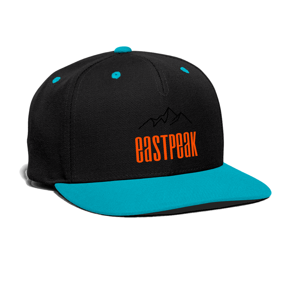 Kontrast Snapback Cap - Schwarz/Türkis