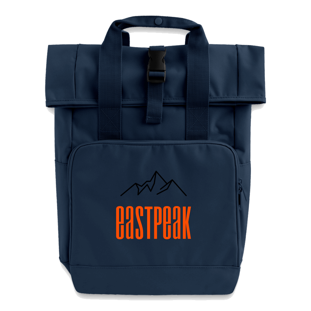 Rolltop Rucksack mit zwei Griffen - Navy