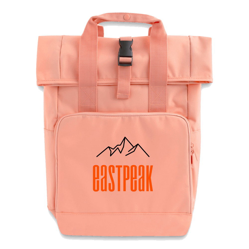 Rolltop Rucksack mit zwei Griffen - Chintzrosa