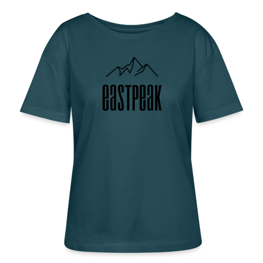 Eastpeak Relaxed Rundhals Frauen Bio-T-Shirt SERENA - Dunkles Petrol