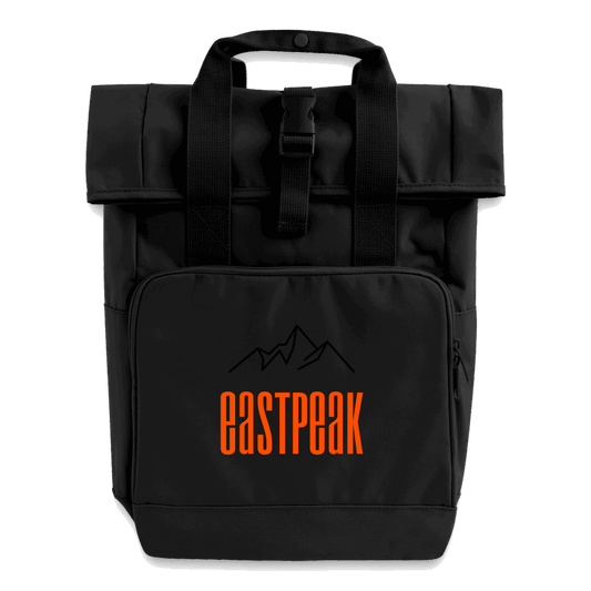 Rolltop Rucksack mit zwei Griffen - Schwarz
