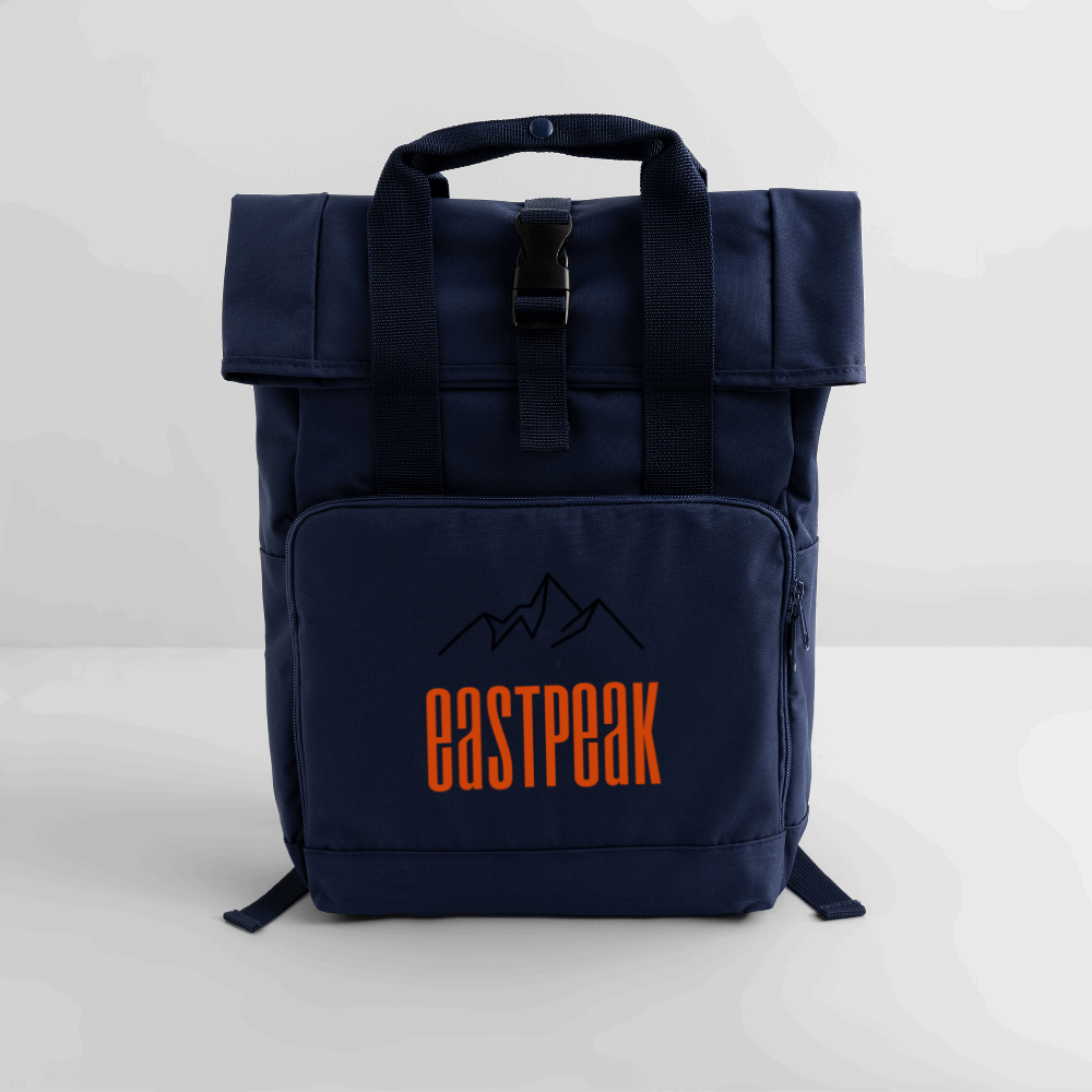 Rolltop Rucksack mit zwei Griffen - Navy