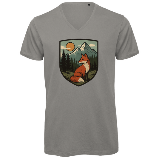 Herren Premium Bio V-Neck T-Shirt Fox