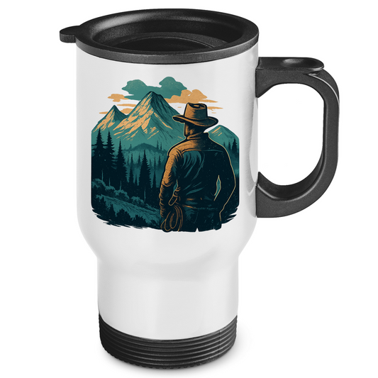 Edelstahl-Thermobecher Cowboy