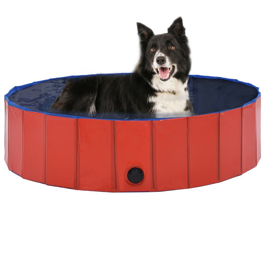 Hundepool Faltbar Rot 120 x 30 cm PVC