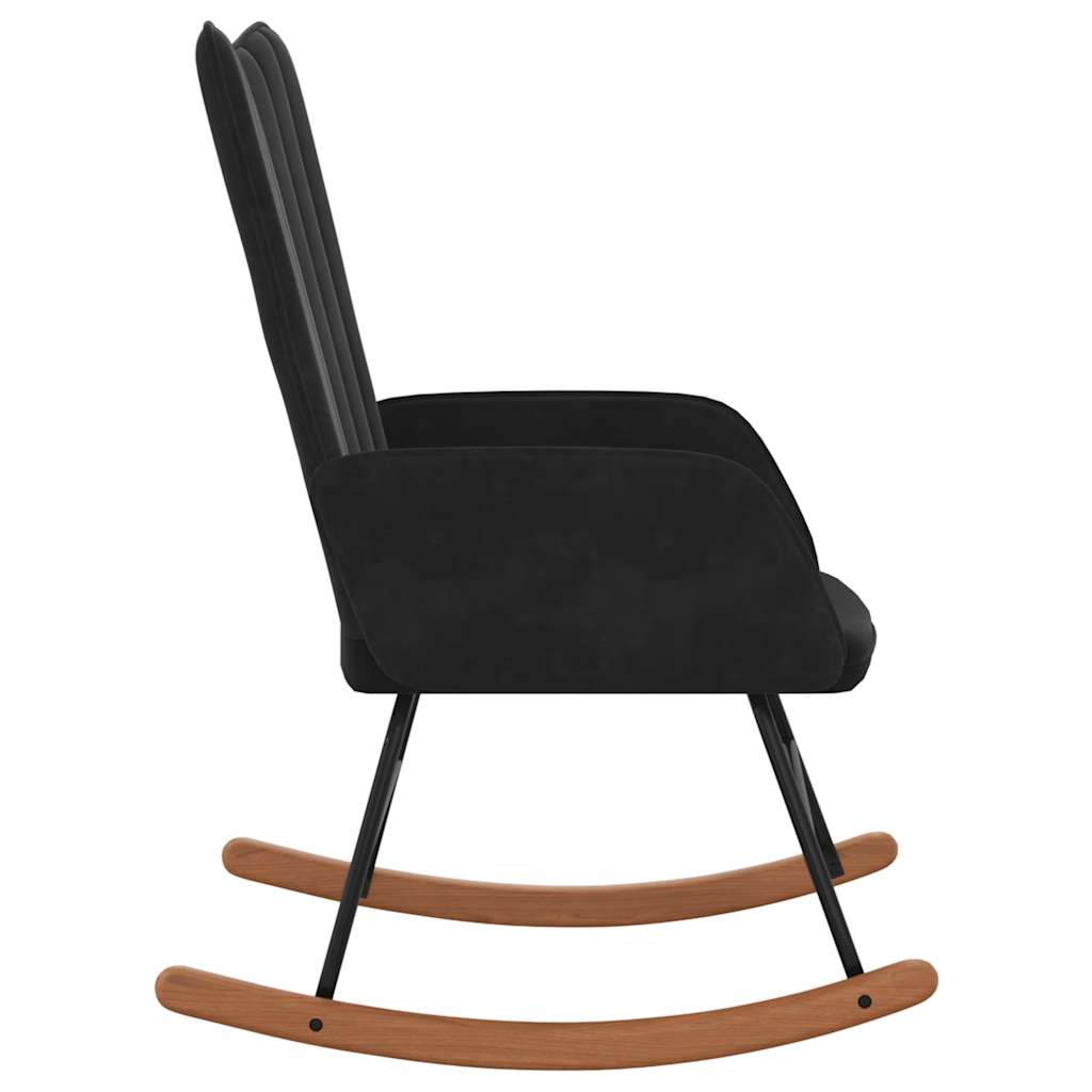 Schaukelstuhl Schwarz Samt