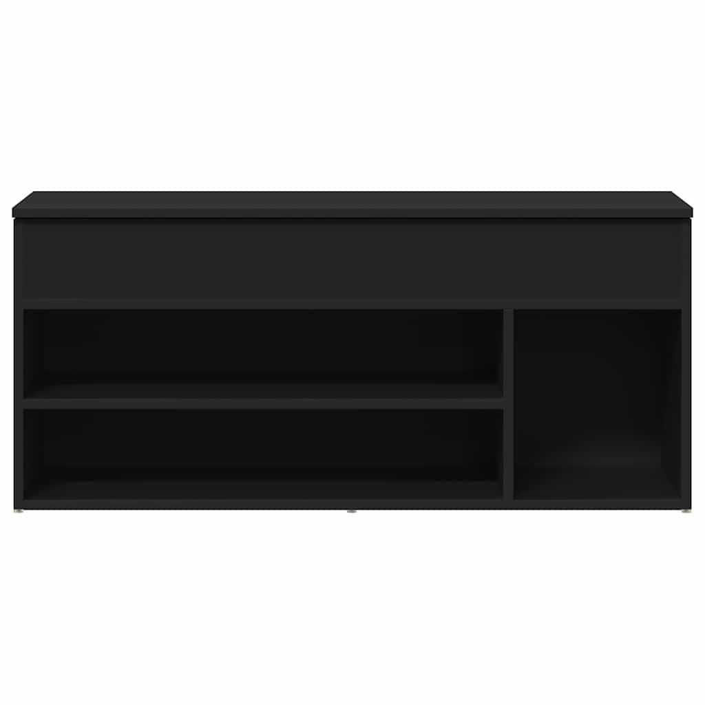 Schuhbank Schwarz 102x30,5x45 cm Holzwerkstoff