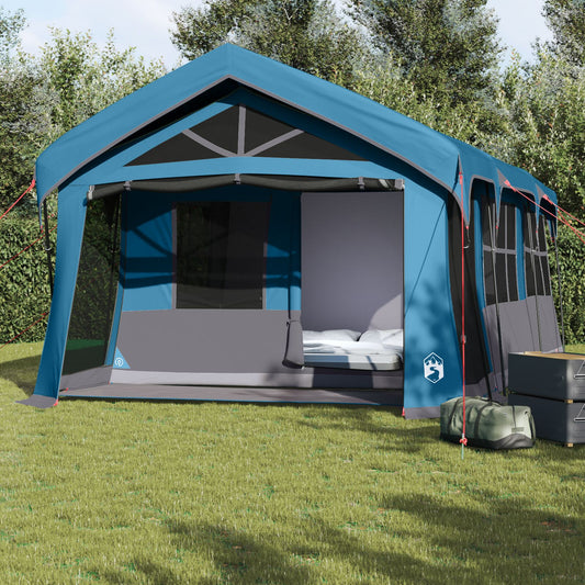 Campingzelt mit Fenstern Blau für 10 Personen wasserdicht