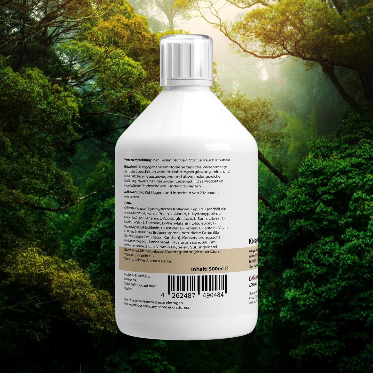 Kollagen Vital PLUS+ Shots - Waldbeere - 500ml