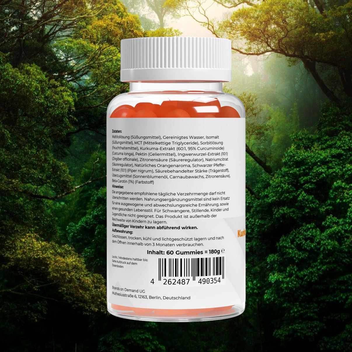 Kurkuma + Ingwer + Schwarzer Pfeffer Gummies - 60 Stk.