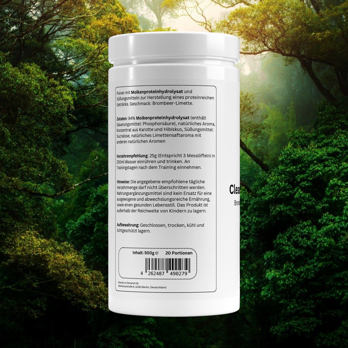 Klare Molke Protein Brombeere-Limette - 500g