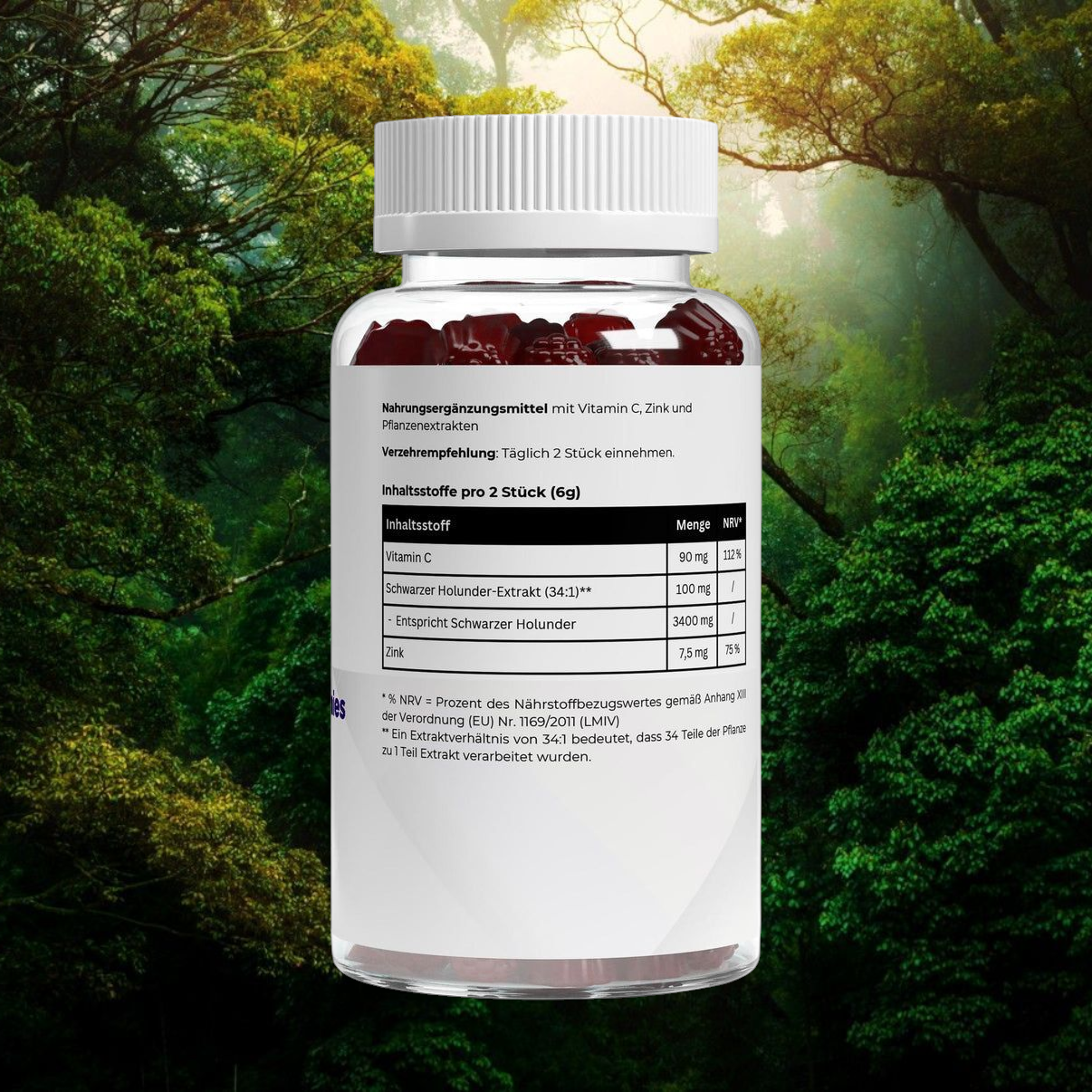 Elderberry + Vitamin C + Zink Gummies - 60 Stk.
