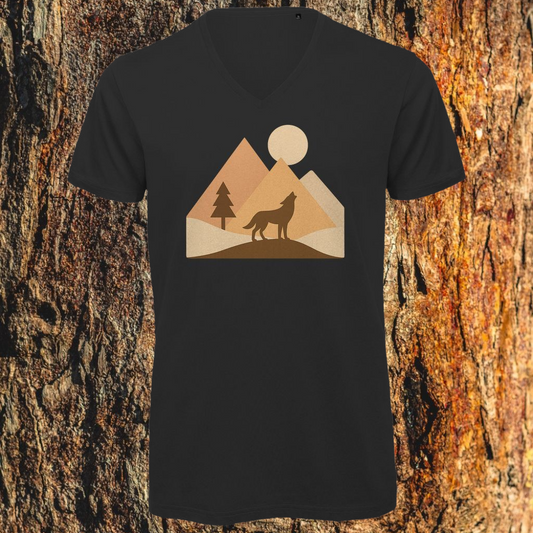 Herren Premium Bio V-Neck T-Shirt Wulf